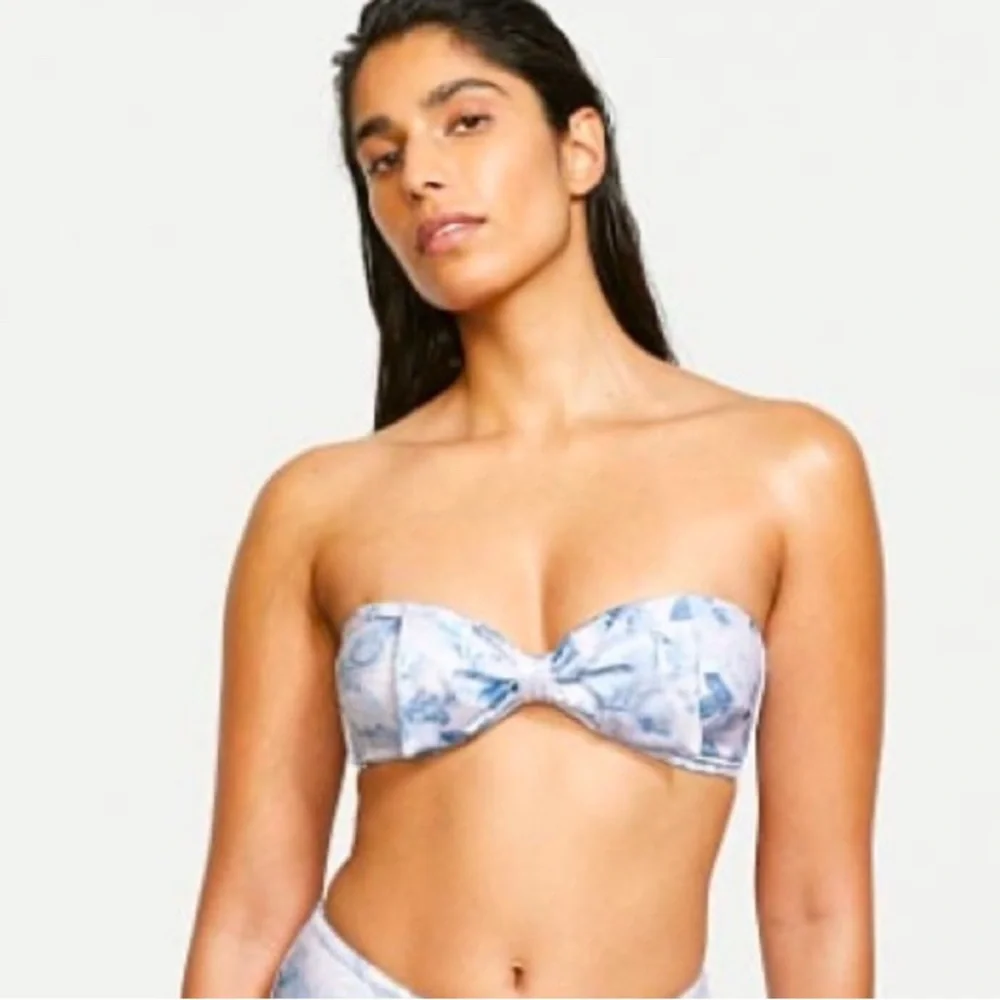Victoria’s Secret Blue Floral Bow Bikini NWT - M